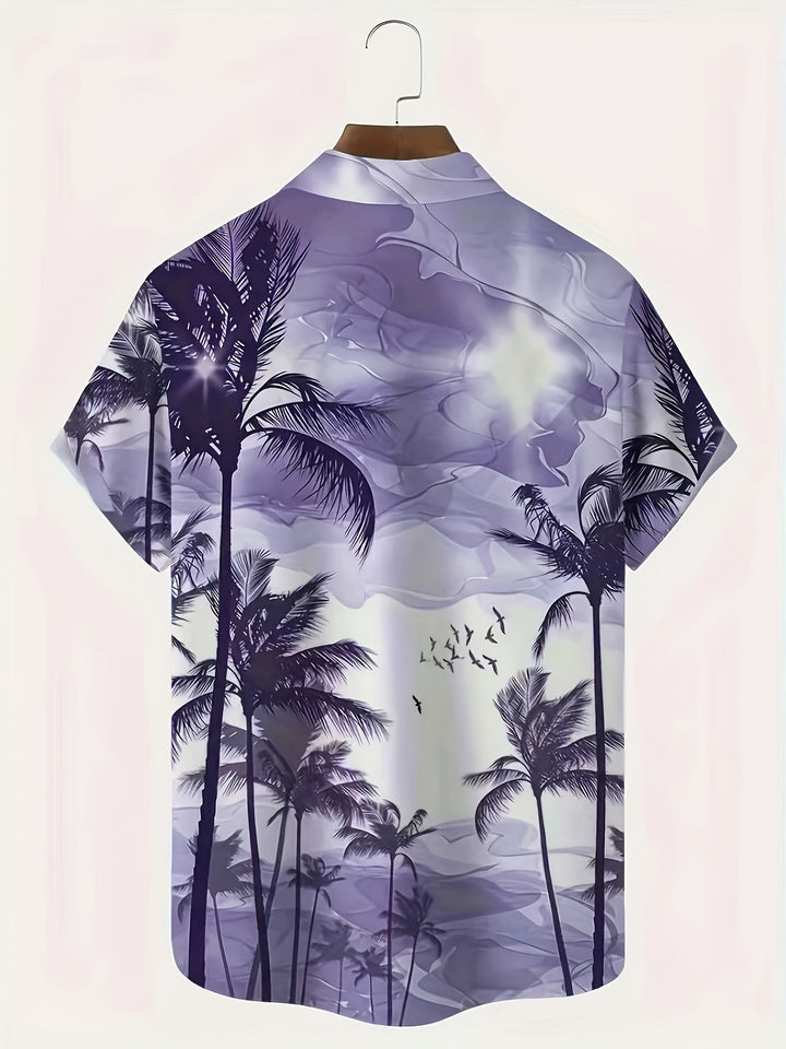 Huxley | Men's Beach Print Short Sleeve Shirt