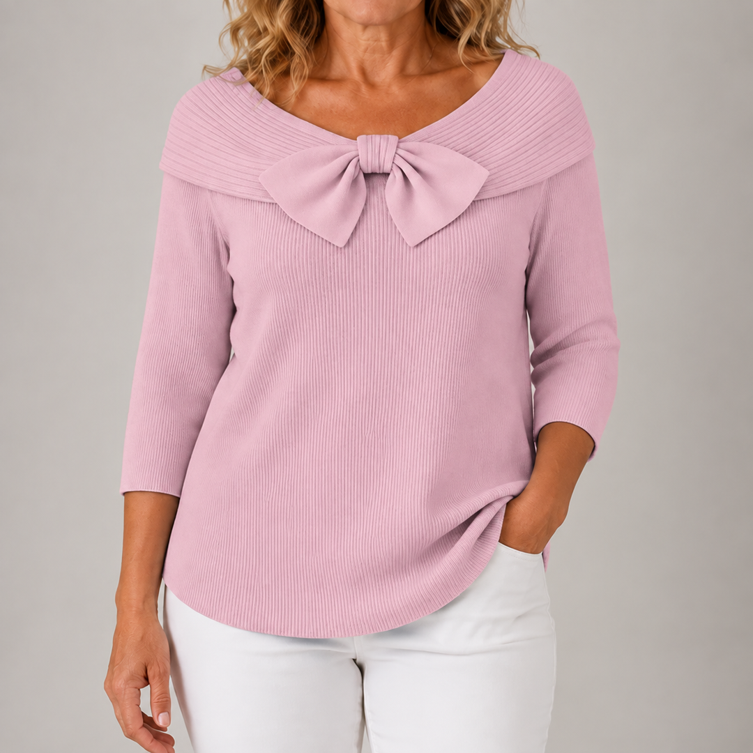Lindsay | Elegant Bow-Neck Top