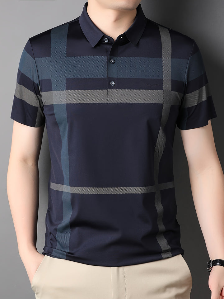 Rylan | Men's Plaid Lapel Short Sleeve Shirt