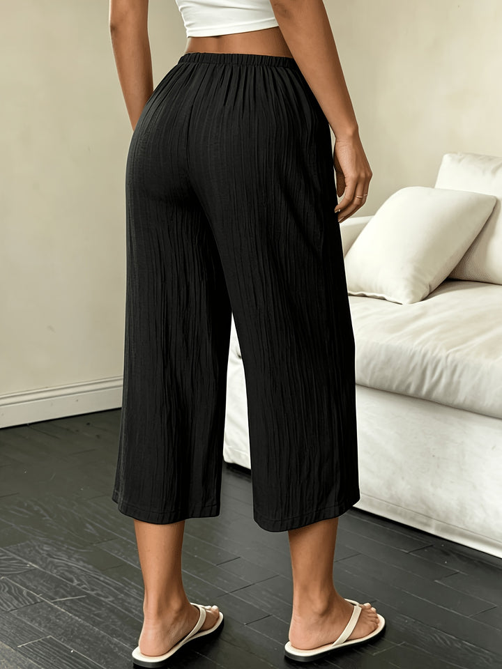 Noelle | Women's Wide-Leg Capri Trousers