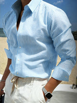 Wes | Men's Striped Long Sleeve Shirt