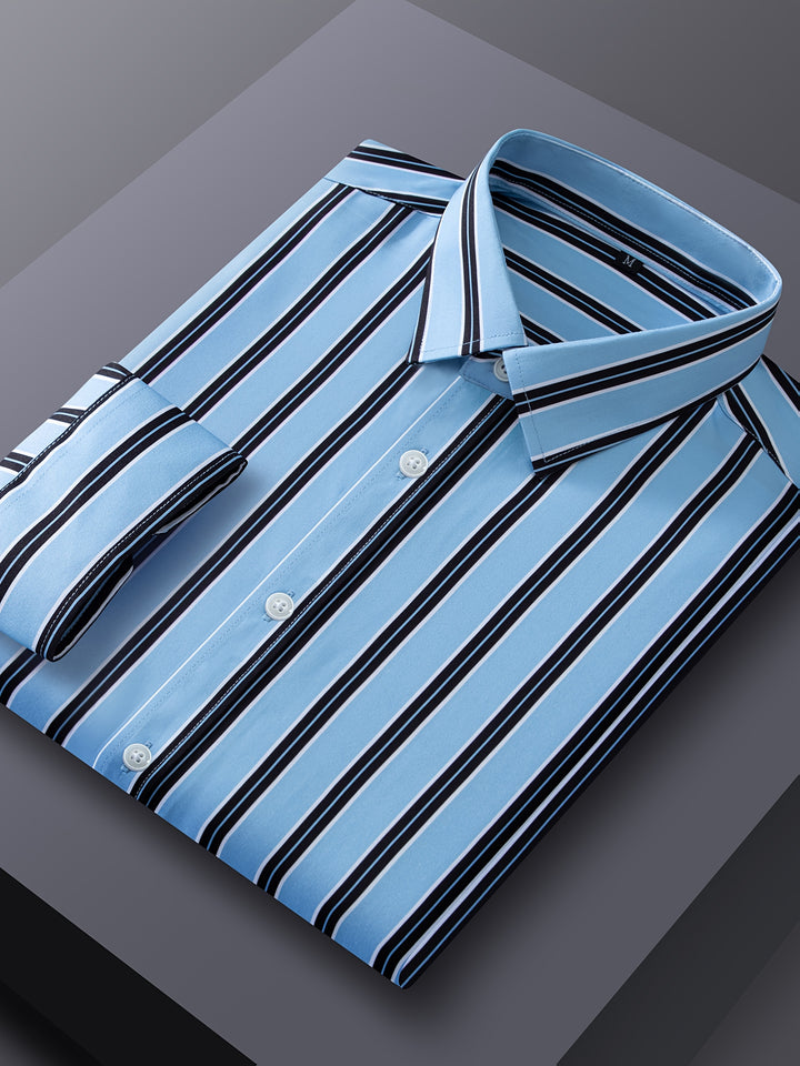 Vaughn | Men's Stretch Striped Long Sleeve Shirt