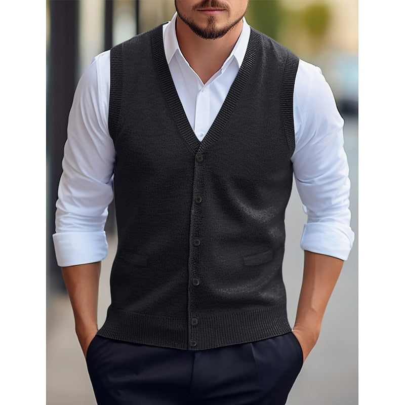 Harold | Christmas Buttoned Sweater Vest