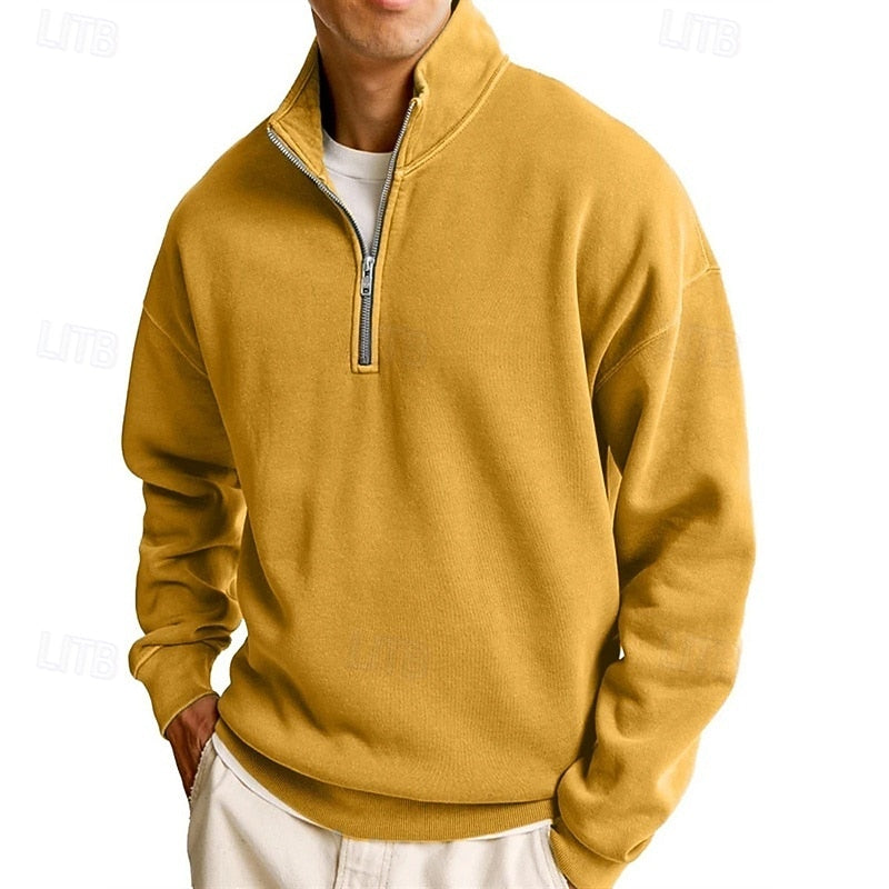 Callahan | Quarter-Zip Standing Collar Sweatshirt