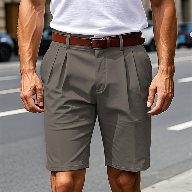 Carl | Men's Pleated Dress Shorts