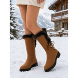 Paige | Cozy Lace-Up Knee-High Boots