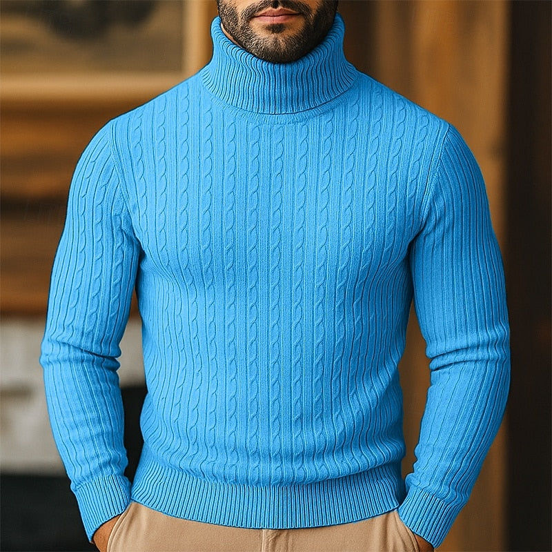 Curtis | Cable Knit Turtleneck Sweater
