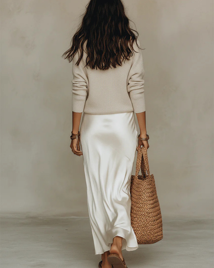 Corinna | Draped Slip Midi Dress