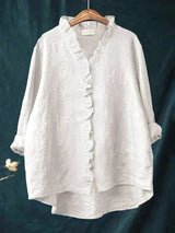 Annette | Ruffle-Trim Blouse