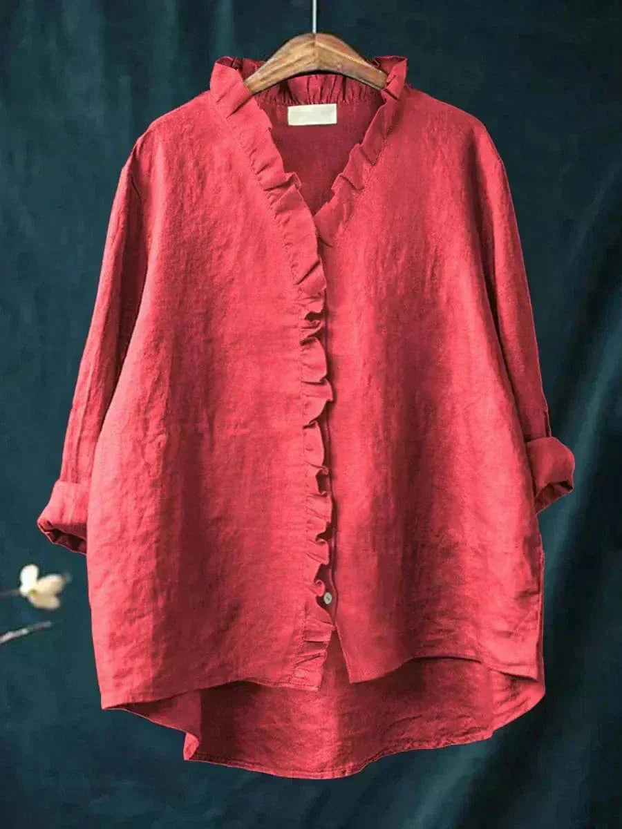 Annette | Ruffle-Trim Blouse