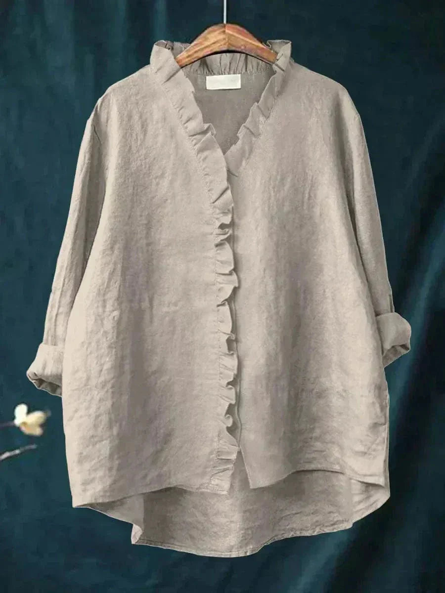 Annette | Ruffle-Trim Blouse