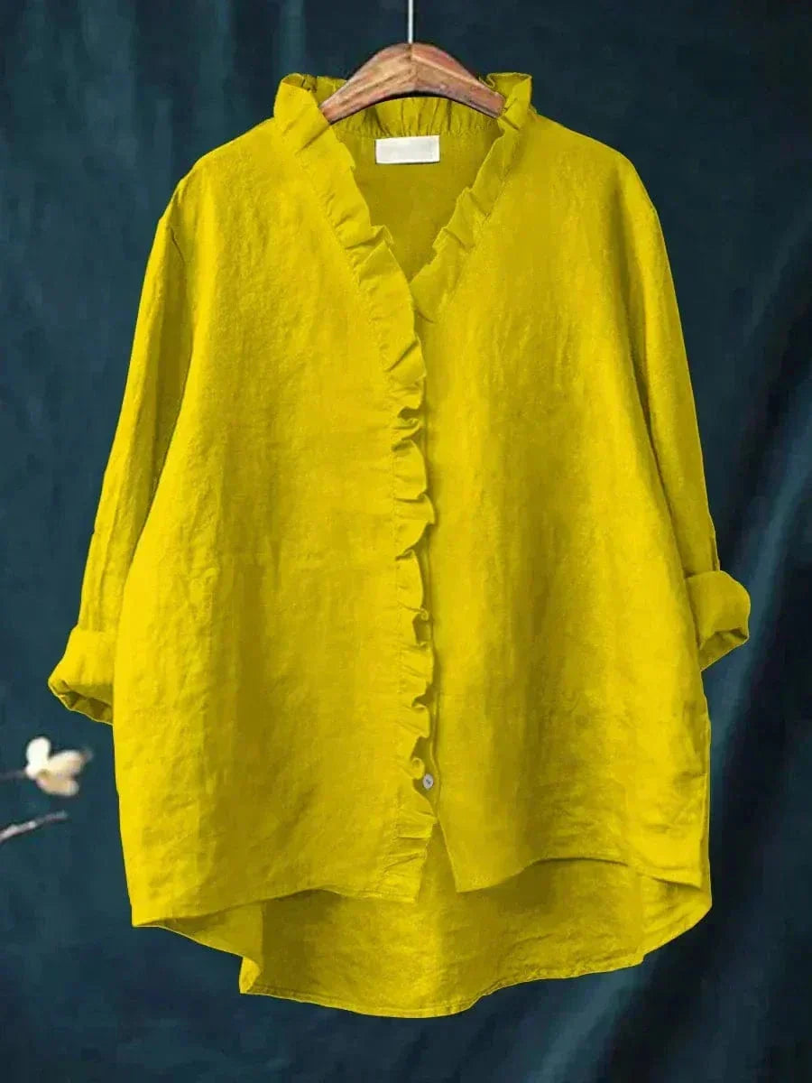 Annette | Ruffle-Trim Blouse