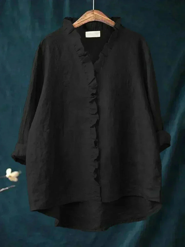 Annette | Ruffle-Trim Blouse