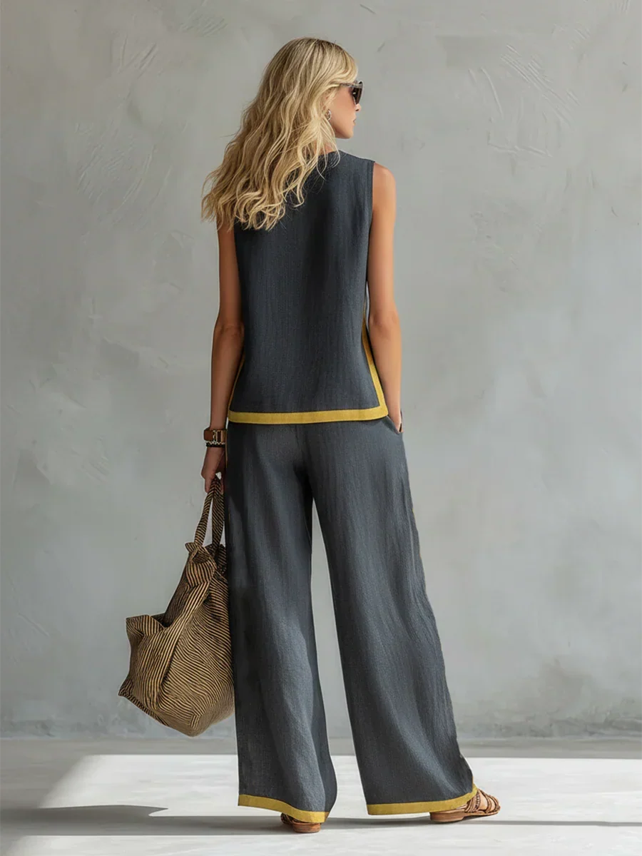 Lorna | Elegant Wide-Leg Two-Piece Set