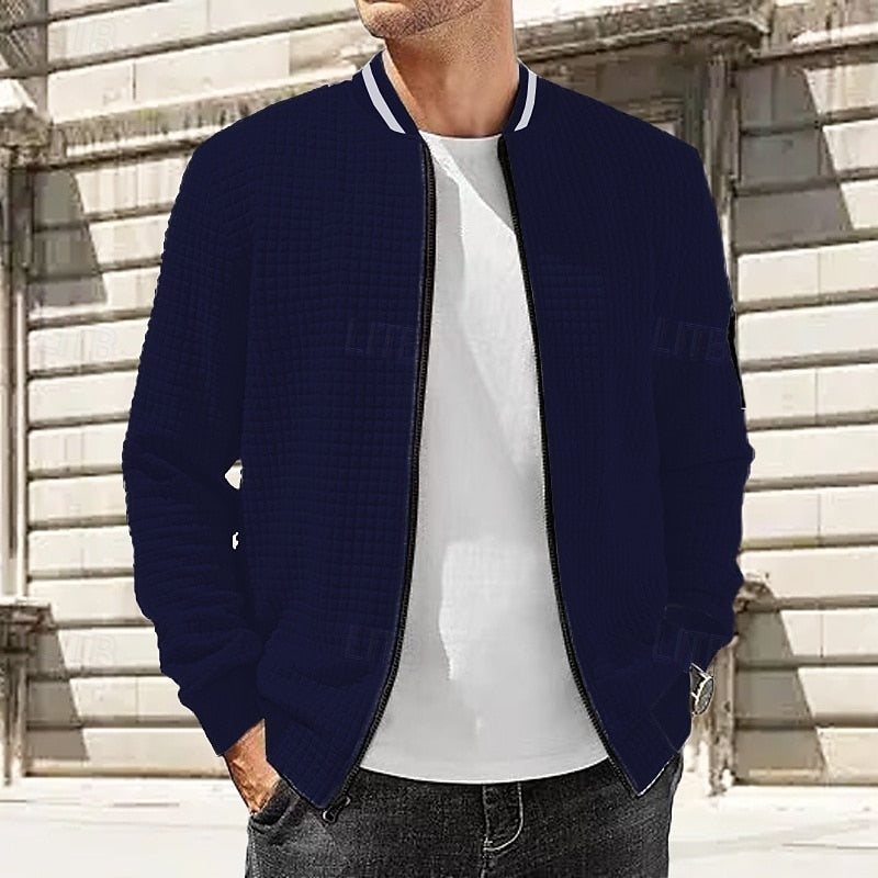 Elliott | Textured Stand-Collar Jacket
