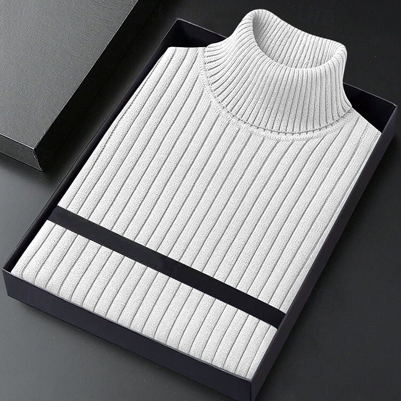 Dominic | Ribbed High-Neck Sweater