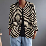 Josephine | Striped Open-Front Blazer