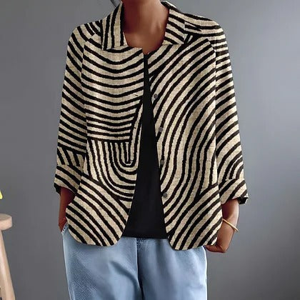 Josephine | Striped Open-Front Blazer