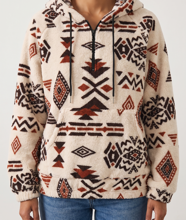 Darcy | Patterned Plush Hoodie