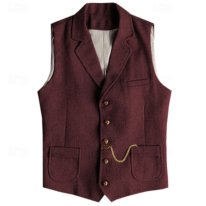 Nathaniel | Tailored Herringbone Waistcoat