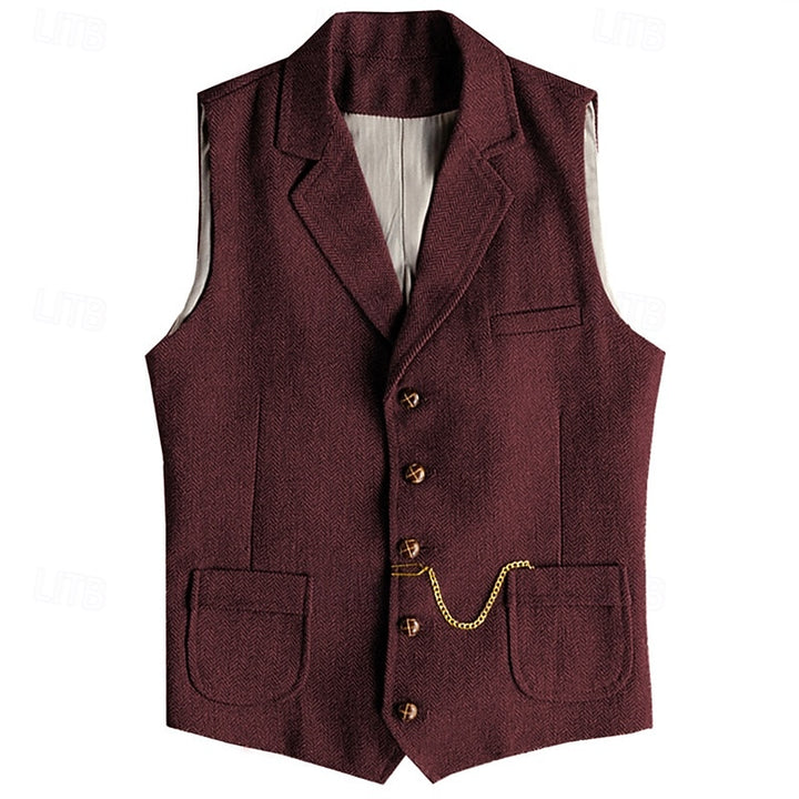 Nathaniel | Tailored Herringbone Waistcoat