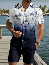 Whitaker | Men's Palm Print Shirt & Shorts Set