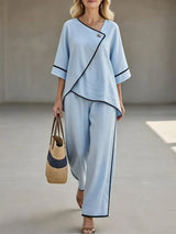 Claire | Asymmetrical Two-Piece Set