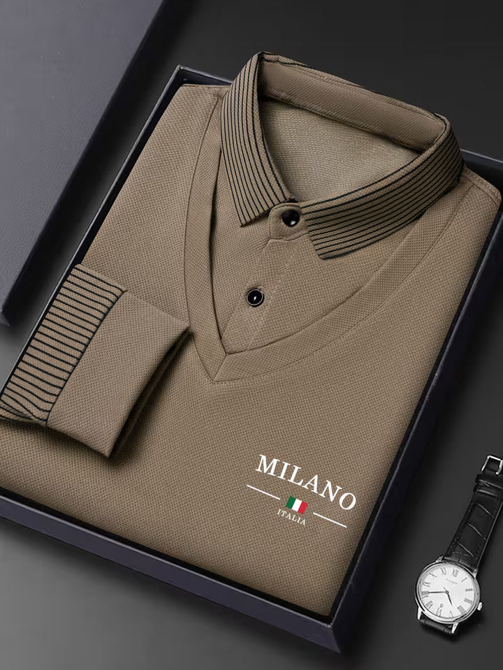 Calloway | Men's Fine Knit Long Sleeve Polo