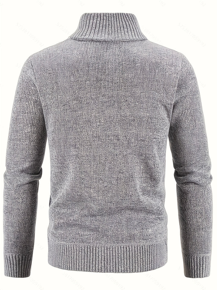 Rupert | Cable-Knit Stand-Collar Cardigan