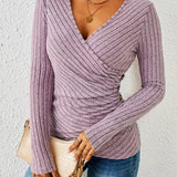 Sienna | Ribbed Wrap-Front Top