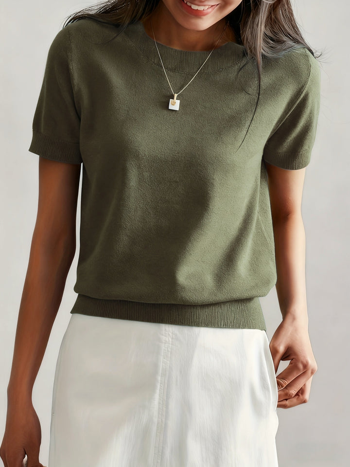 Margot | Refined Short-Sleeve Knit Top