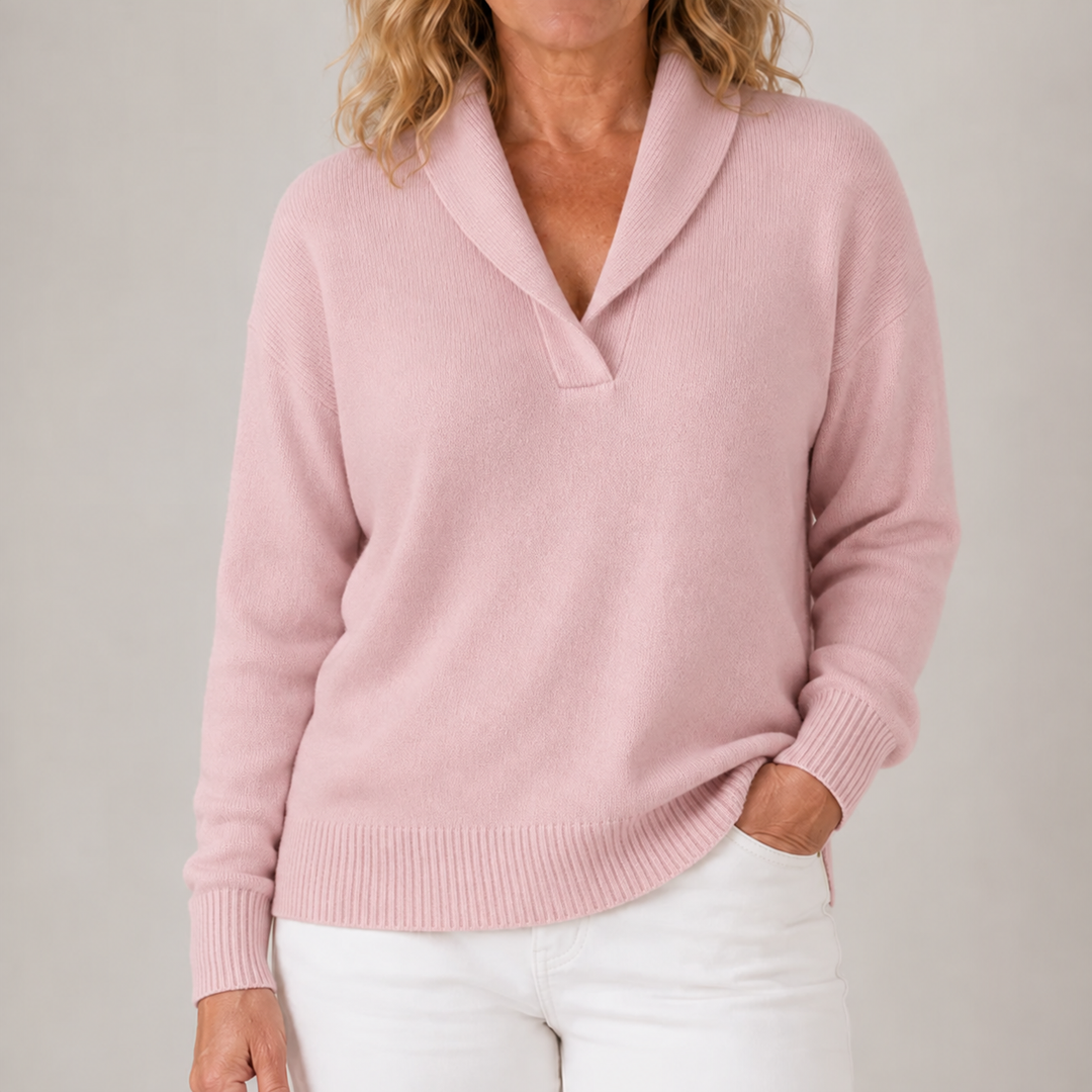 Romy | Refined Shawl Collar Sweater