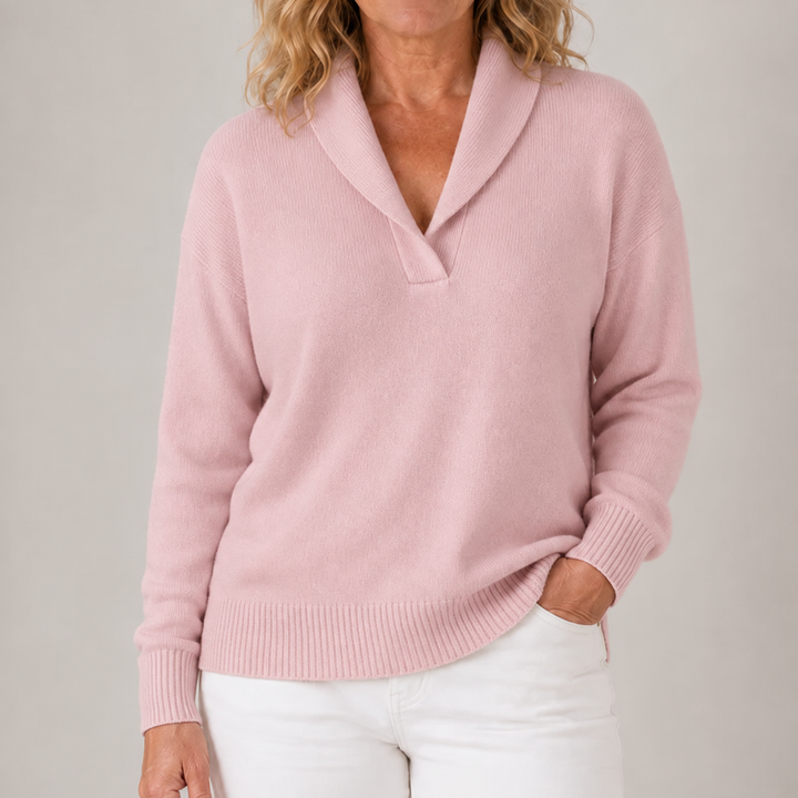 Romy | Refined Shawl Collar Sweater