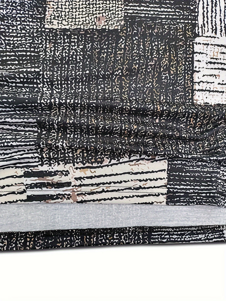 Wilder | Men's Abstract Patchwork Henley Tee