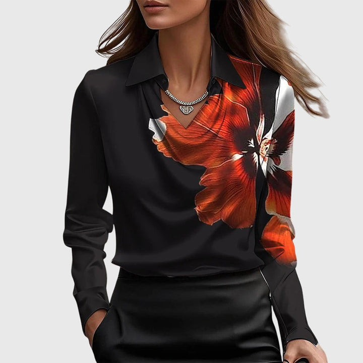 Vanessa | Draped-Neck Blouse