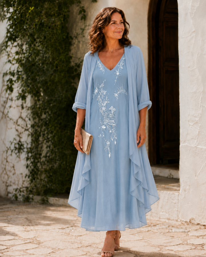 Emmeline | Floral Embroidered Two-Piece Set