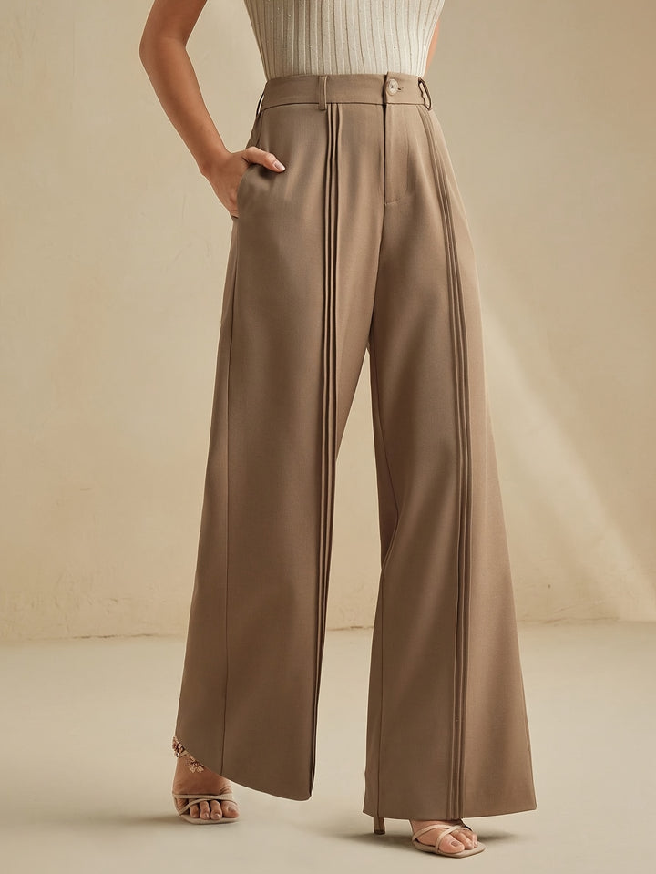 Claudia | Pleated Wide-Leg Trousers