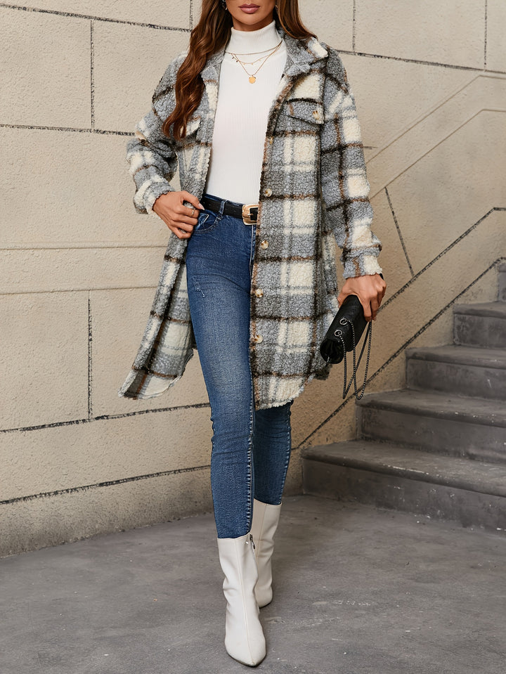 Josephine | Checked Cozy Shacket Coat