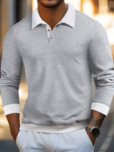 Clark | Men's Waffle Knit Contrast Collar Polo