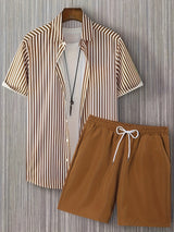 Cabot | Men's Print Short Sleeve Shirt & Shorts Set