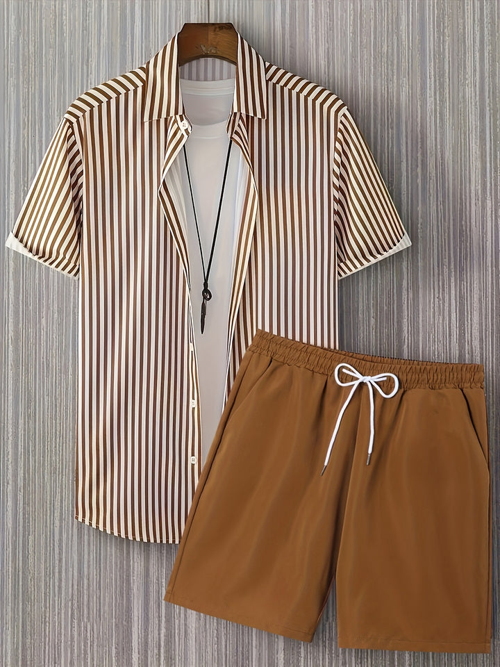 Cabot | Men's Print Short Sleeve Shirt & Shorts Set
