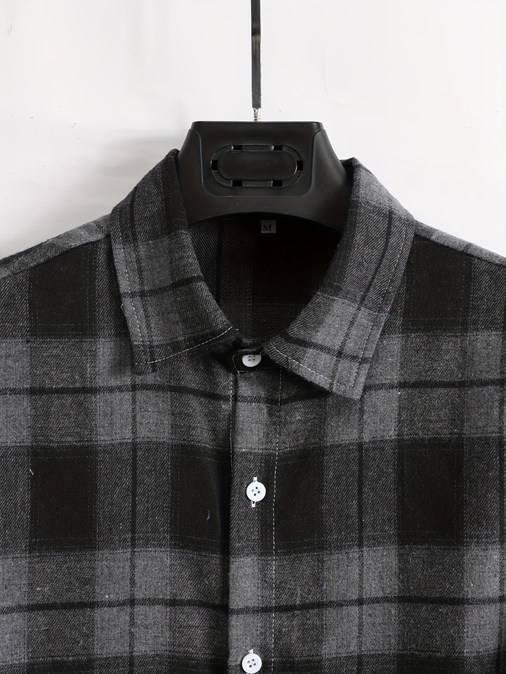Bowen | Men's Plaid Flannel Long Sleeve Shirt