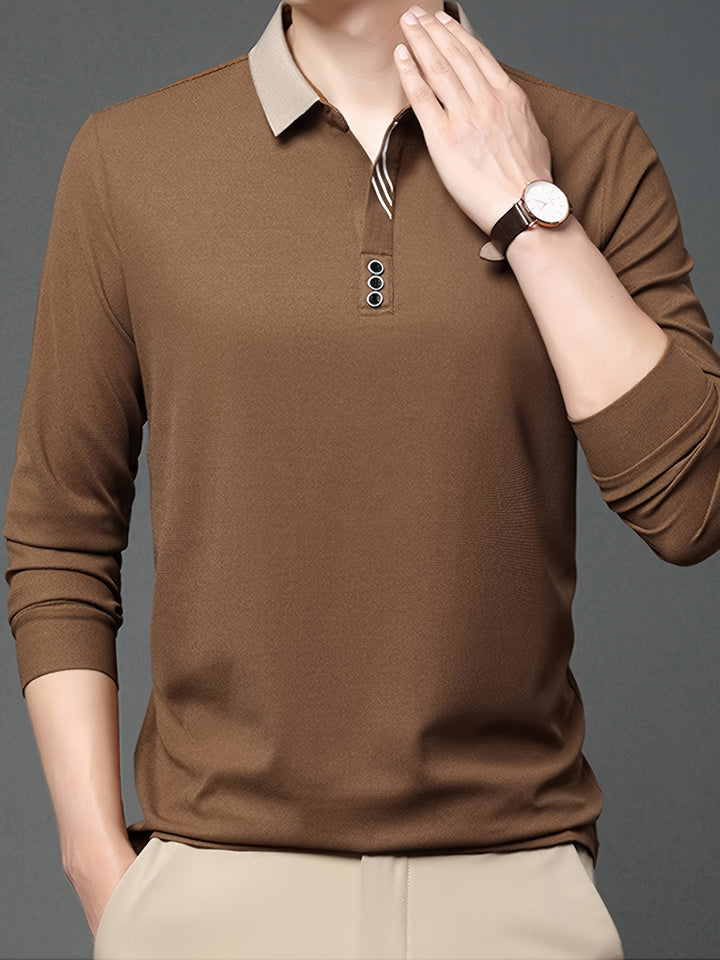 Alden | Refined Long-Sleeve Polo Shirt