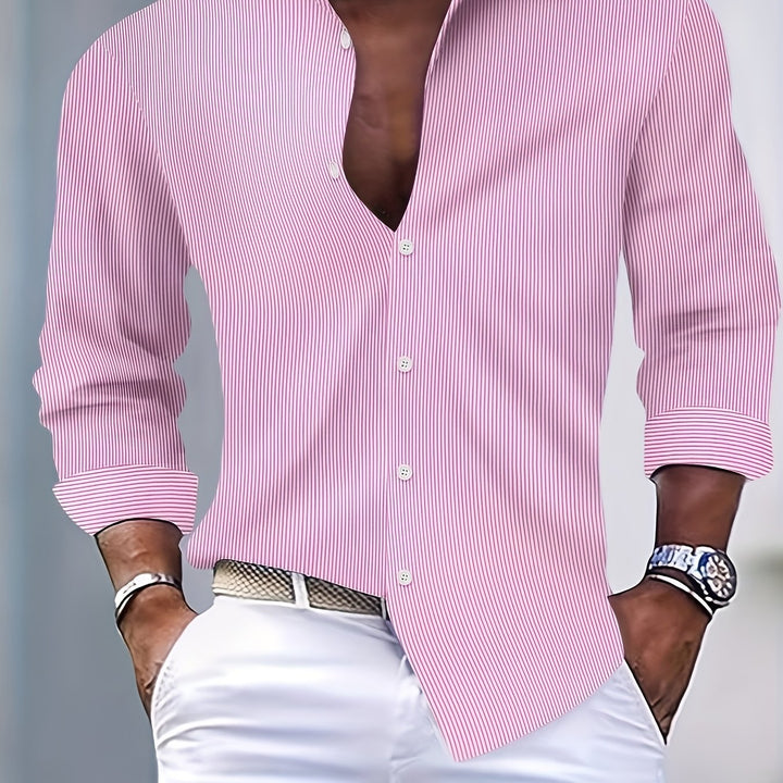 Colton | Men's Striped Long Sleeve Shirt