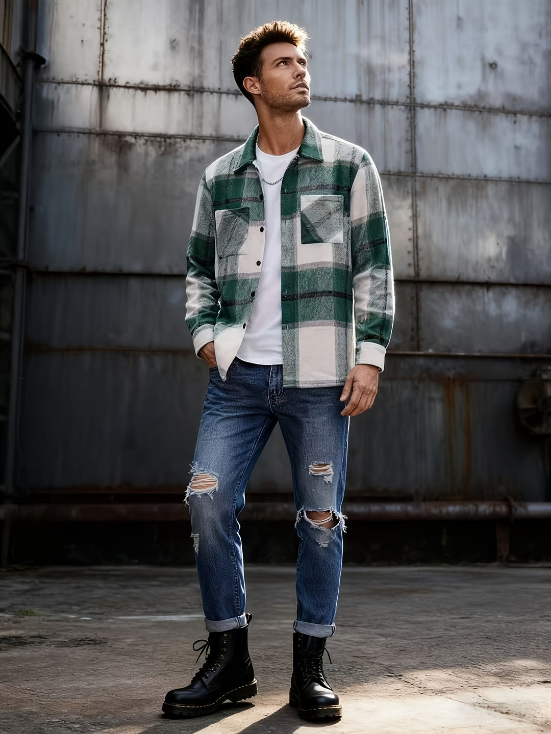 Wyatt | Rugged Checked Shirt Jacket