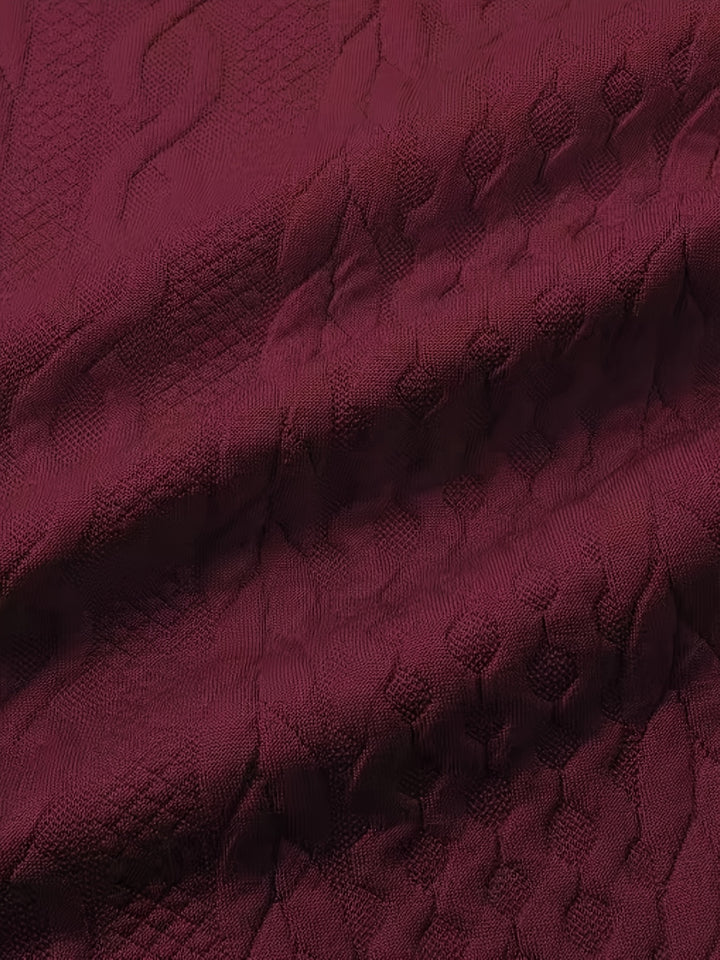 Sybil | Textured Contrast-Trim Shirt