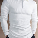 Weston | Textured Long Sleeve Polo Shirt