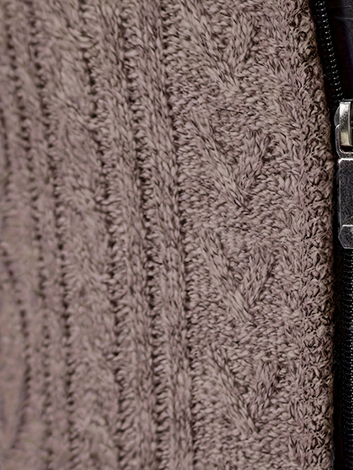 Rupert | Cable-Knit Stand-Collar Cardigan