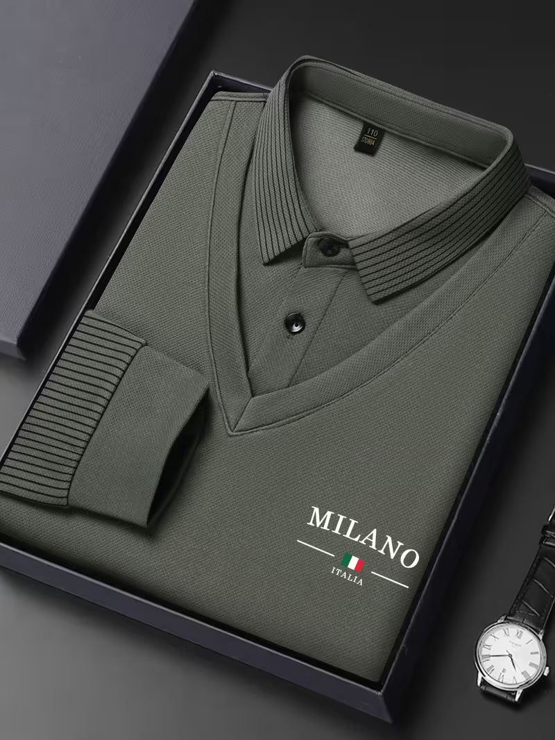 Calloway | Men's Fine Knit Long Sleeve Polo