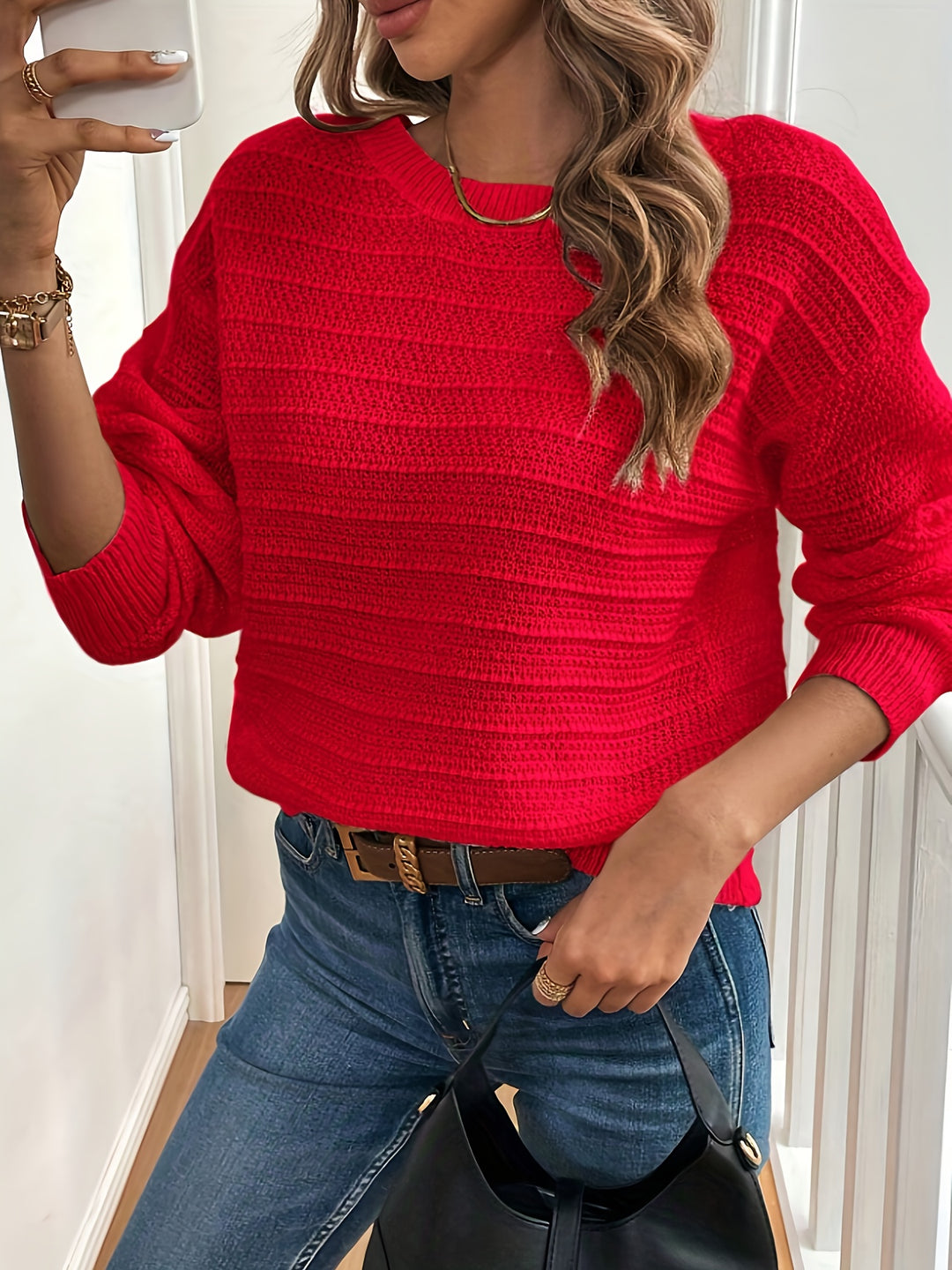 Daphne | Bow-Neck Knit Sweater